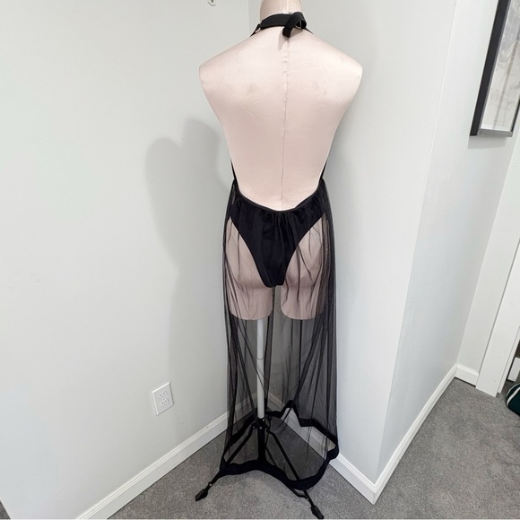 Daijanala Bodysuit Dress Sheer Maxi Dress Black Size Small Rare Custom Cheeky - Picture 4 of 16